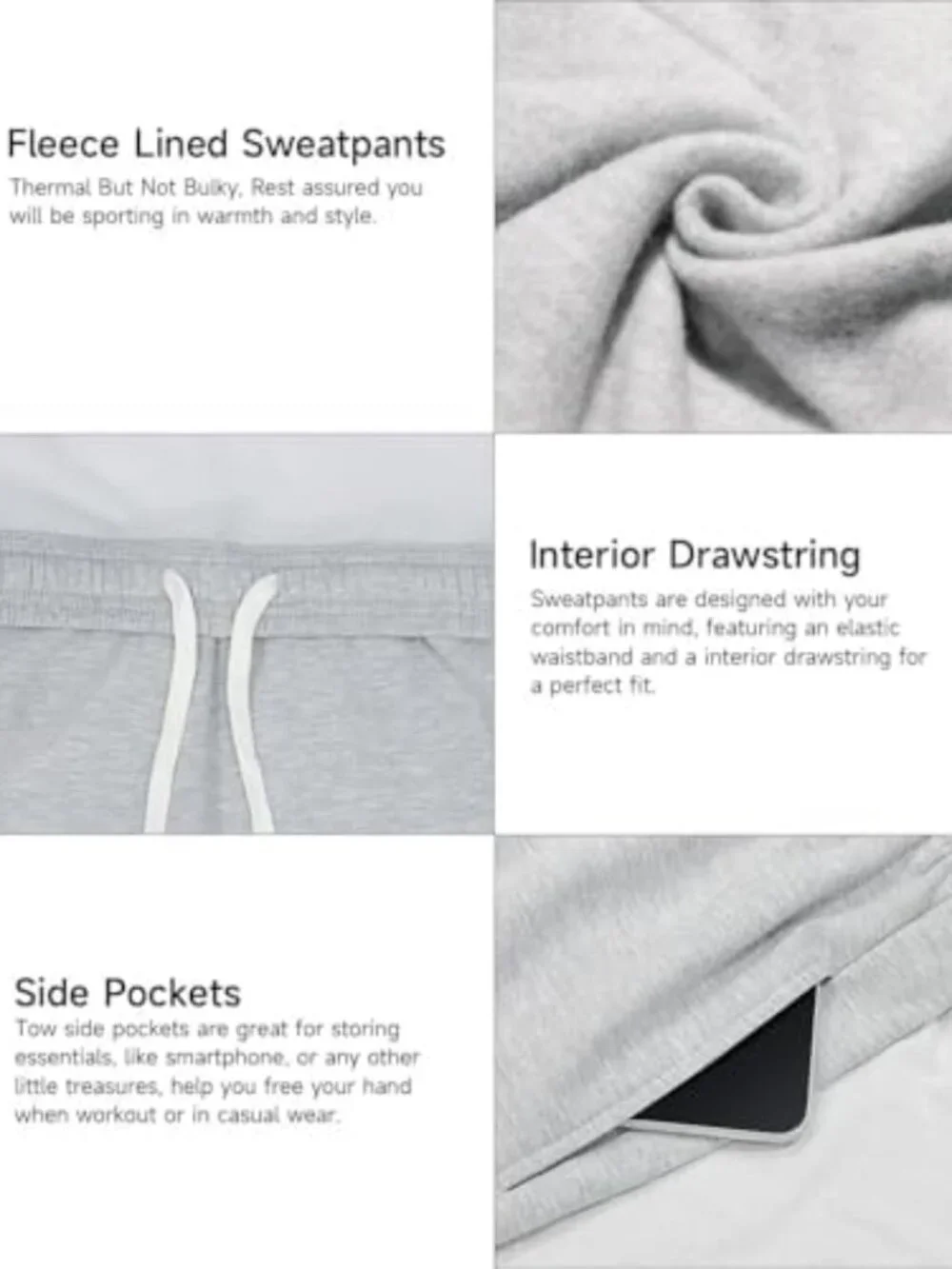 Cozy Women's Wide Leg Fleece Lined Sweatpants | Comfy Baggy Lounge Pants